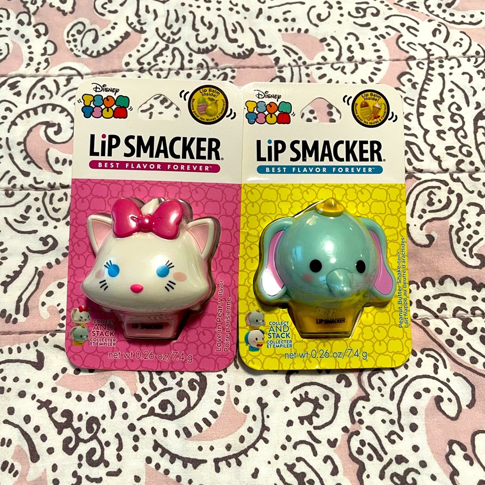 Brand New! Tsum Tsum Lip Smackers Marie and Dumbo Set!
